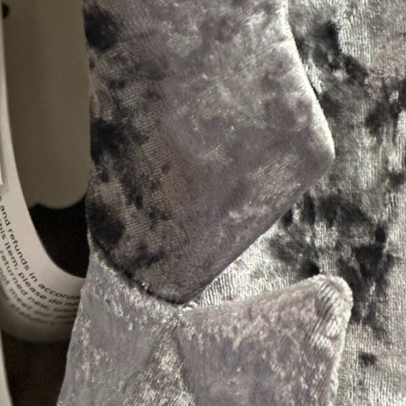 Stunning TOPSHOP Crushed Velvet Silver Fitted Blazer – Size US 4 (NWT) - Picture 8 of 9